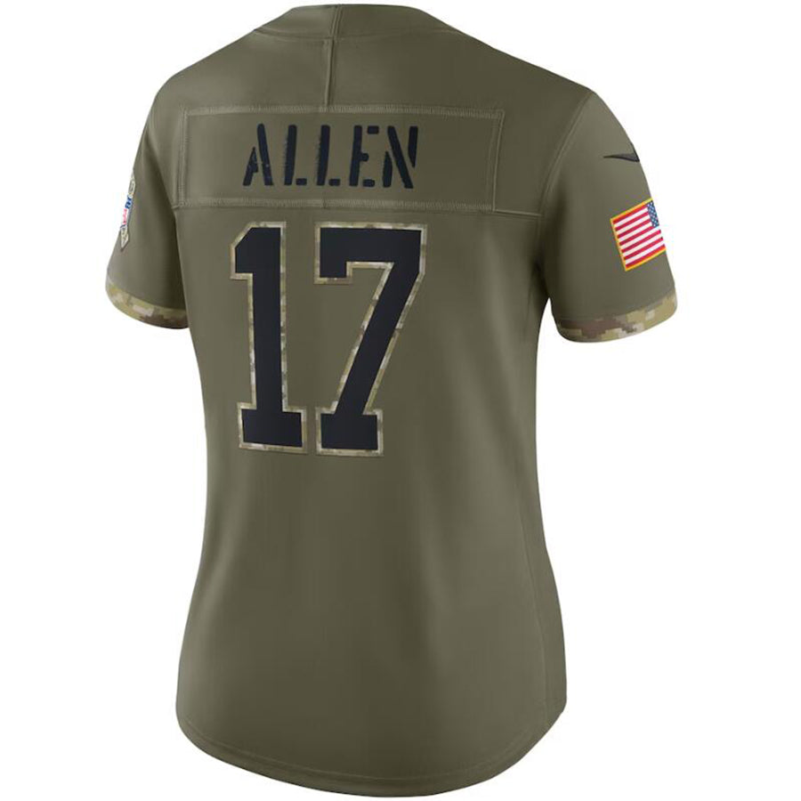 B.Bills #17 Josh Allen Olive Salute To Service Game Limited Player Football Jerseys football jersey product view 1
