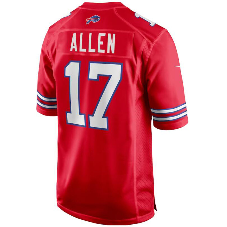 B.Bills #17 Josh Allen Red Player Game Jersey American Stitched Football Jerseys football jersey product view 1