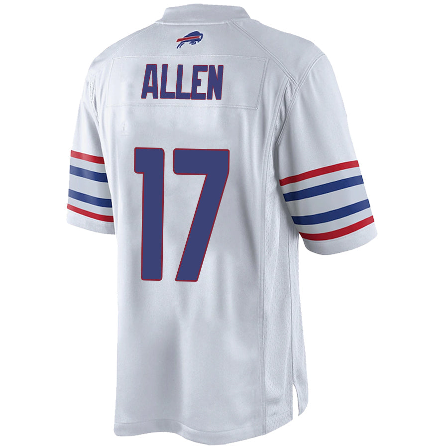 B.Bills #17 Josh Allen White Player Game Jersey American Stitched Football Jerseys football jersey product view 1