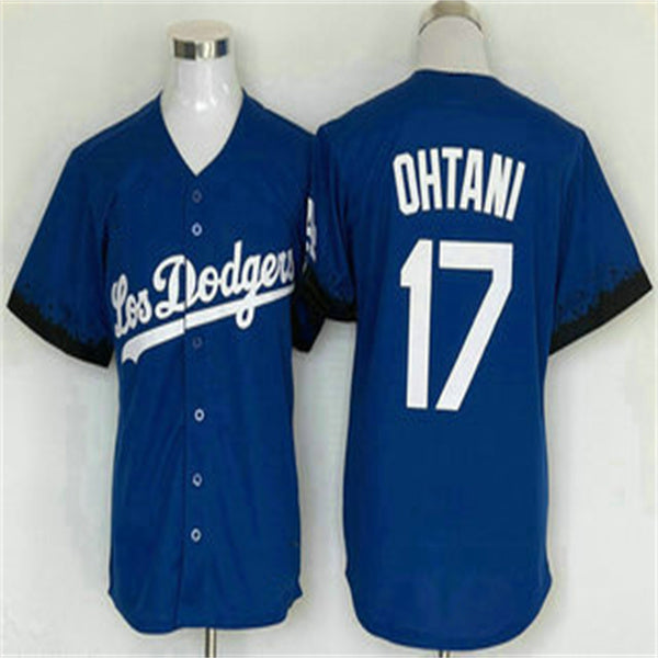 Los Angeles Dodgers #17 Shohei Ohtani Blue Home Authentic Patch Jersey Baseball Jerseys baseball jersey product view 1