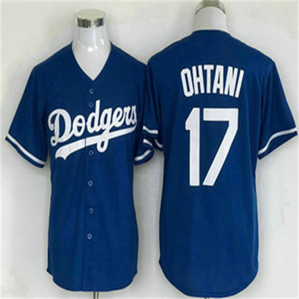 Los Angeles Dodgers #17 Shohei Ohtani Blue Home Authentic Patch Jersey Baseball Jerseys baseball jersey product view 1
