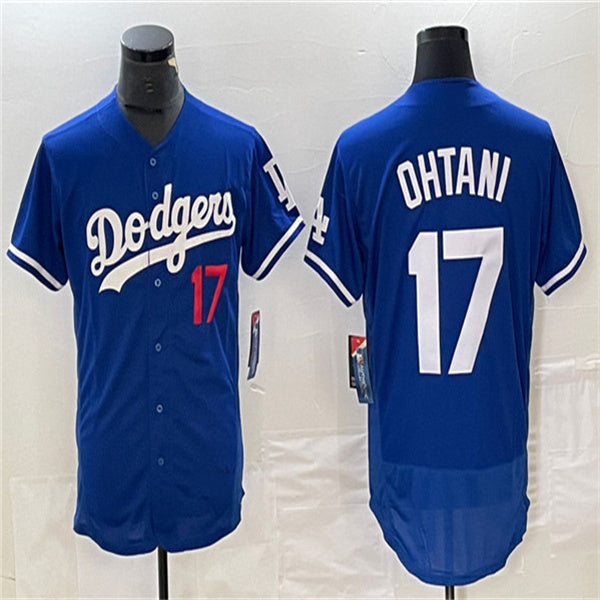 Los Angeles Dodgers #17 Shohei Ohtani Blue Home Authentic Patch Jersey Baseball Jerseys baseball jersey product view 1