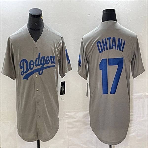 Los Angeles Dodgers #17 Shohei Ohtani Gray Home Authentic Patch Jersey Baseball Jerseys baseball jersey product view 1