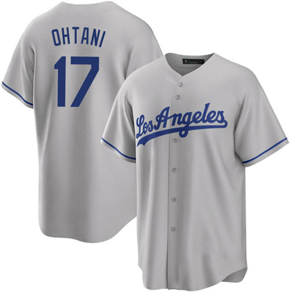 Los Angeles Dodgers #17 Shohei Ohtani Gray Home Authentic Patch Jersey Baseball Jerseys baseball jersey product view 1