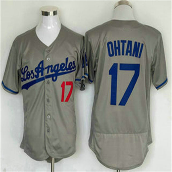 Los Angeles Dodgers #17 Shohei Ohtani Gray Home Authentic Patch Jersey Baseball Jerseys baseball jersey product view 1