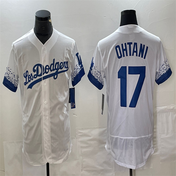Los Angeles Dodgers #17 Shohei Ohtani White Home Authentic Patch Jersey Baseball Jerseys baseball jersey product view 1