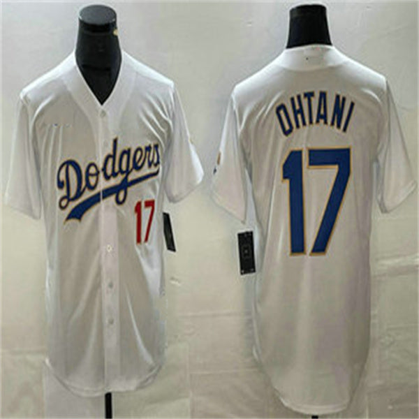 Los Angeles Dodgers #17 Shohei Ohtani White Home Authentic Patch Jersey Baseball Jerseys baseball jersey product view 1