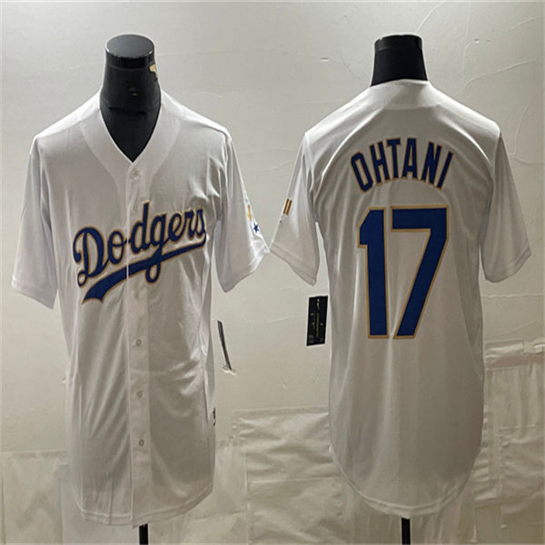 Los Angeles Dodgers #17 Shohei Ohtani White Home Authentic Patch Jersey Baseball Jerseys baseball jersey product view 1