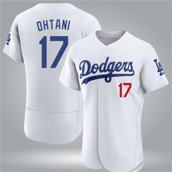 Los Angeles Dodgers #17 Shohei Ohtani White Home Authentic Patch Jersey Baseball Jerseys baseball jersey product view 1