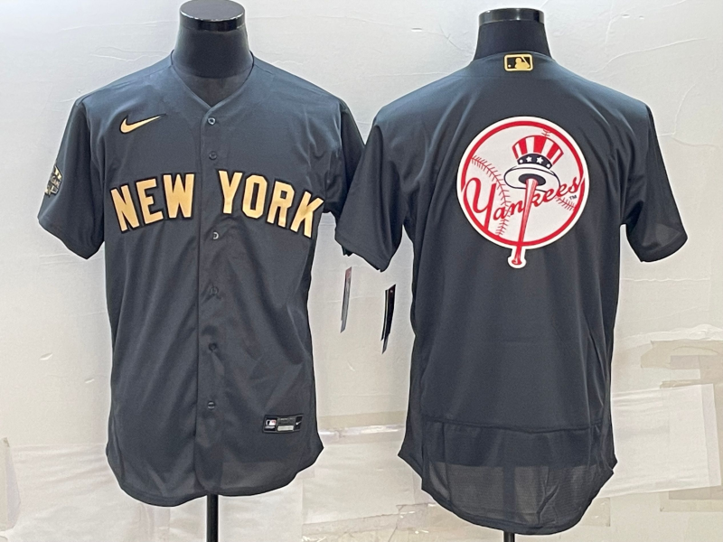 Men's New York Yankees Dark Gray Replica Team Jersey1 baseball jersey product view 1