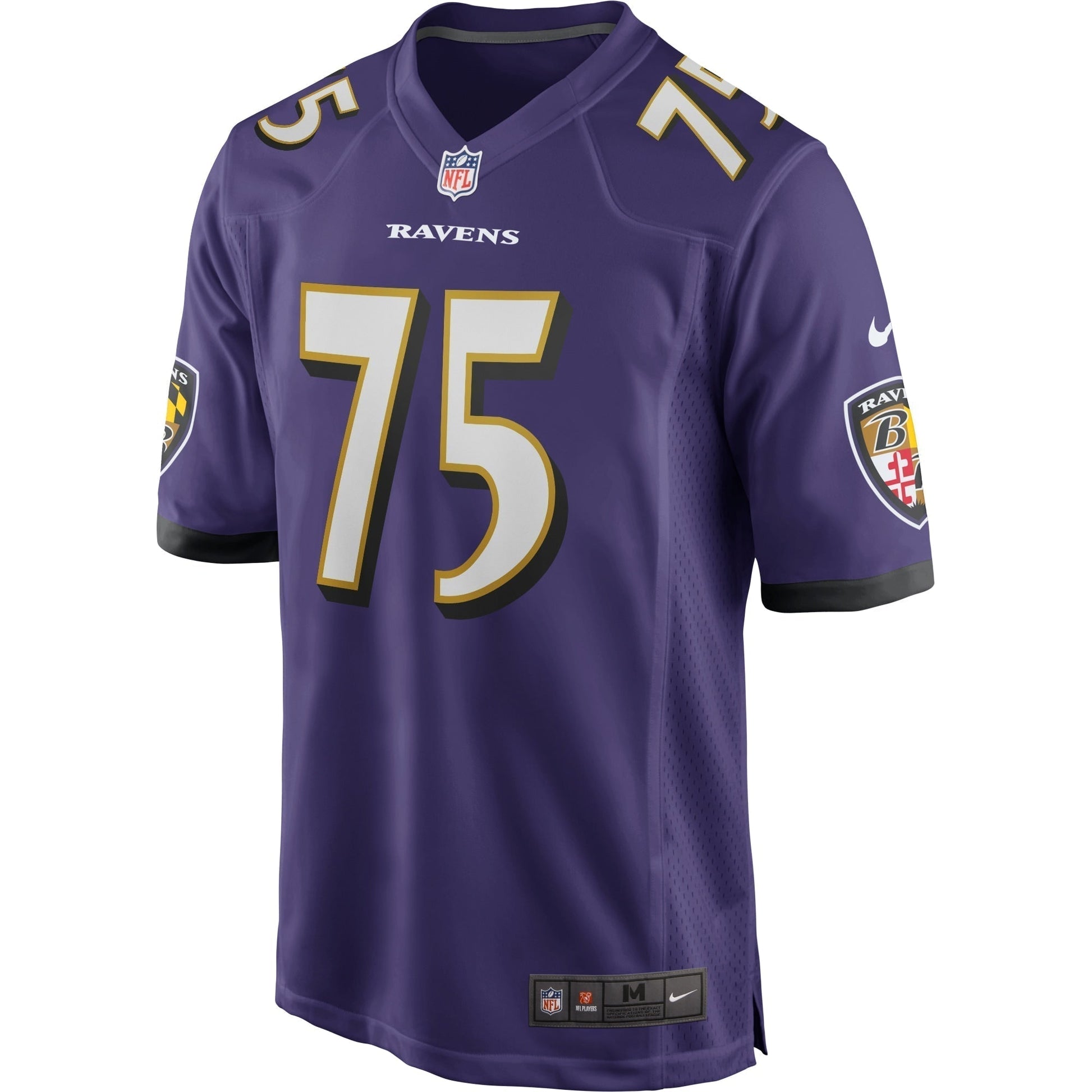 Jonathan Ogden Baltimore Ravens Nike Game Retired Jersey - Purple football jersey product view 2