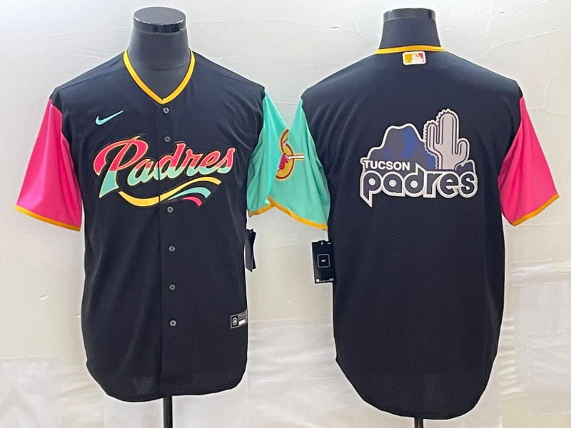 Men's San Diego Padres Black City Connect Replica Team Jersey1 baseball jersey product view 1