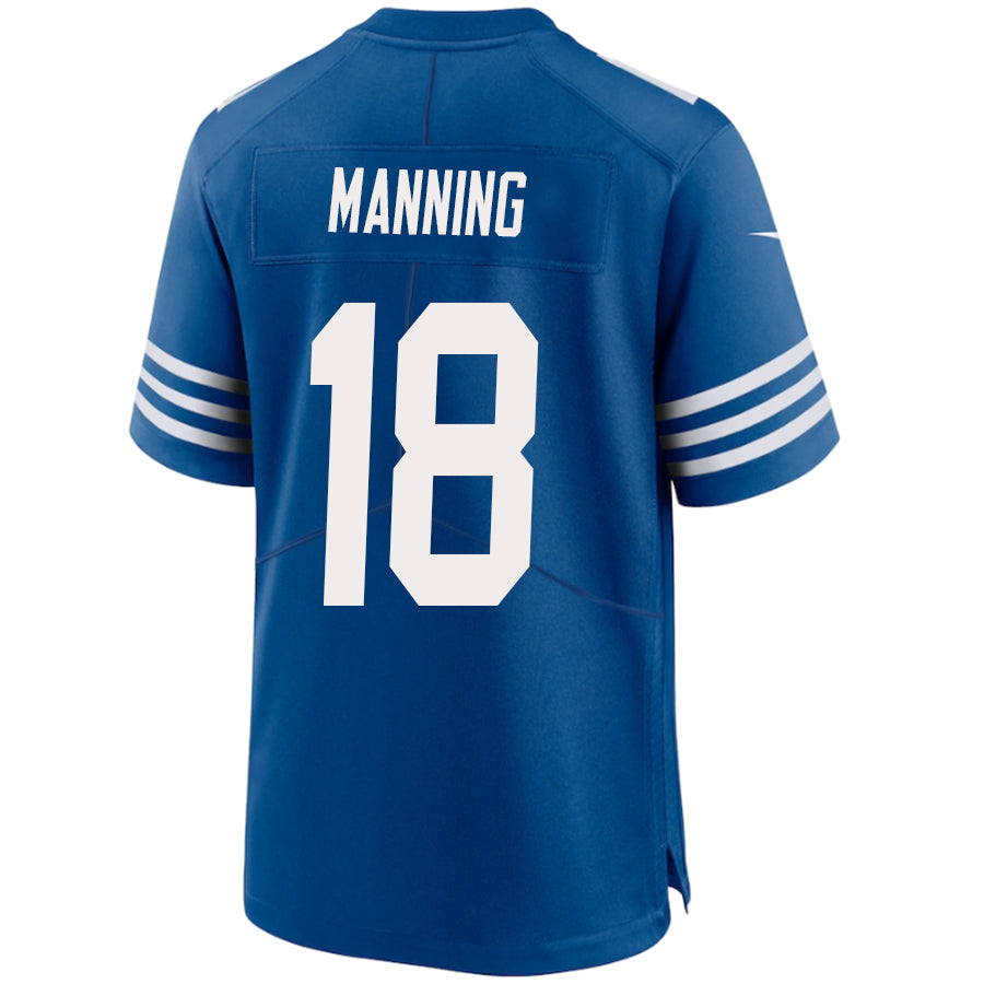 IN.Colts #18 Peyton Manning Player Royal Stitched Game Football Jerseys football jersey product view 1