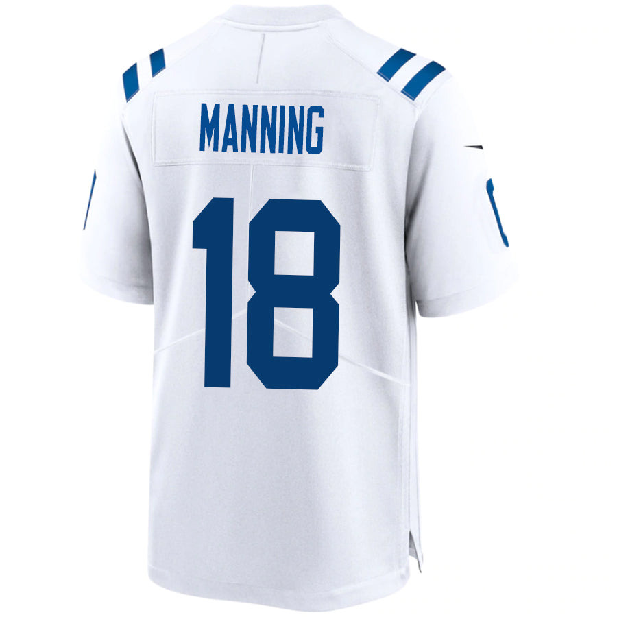 IN.Colts #18 Peyton Manning Player White Stitched Game Football Jerseys football jersey product view 1