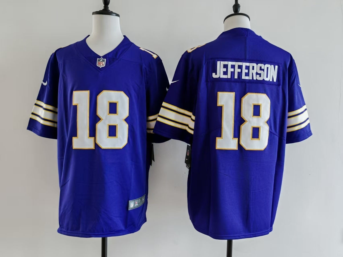 Men's Minnesota Vikings Justin Jefferson Nike Jersey - Retro Purple football jersey product view 1