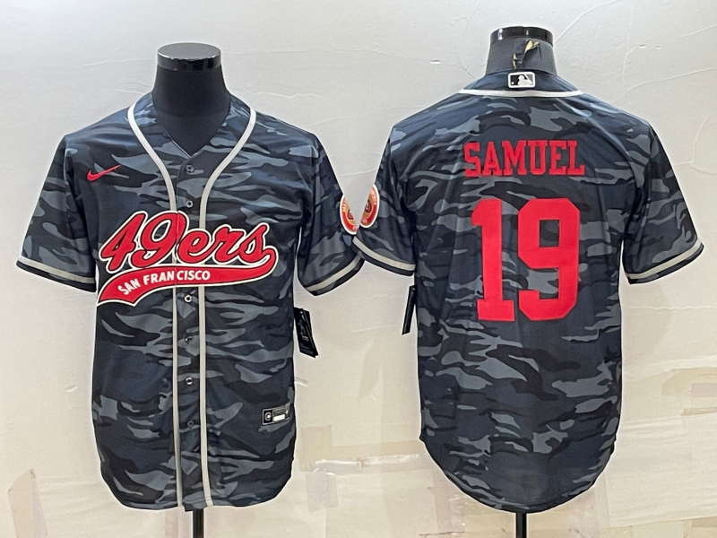 Men's San Francisco 49ers Deebo Samuel #19 Grey Camouflage Player Jersey1 Joint Edition football jersey product view 1