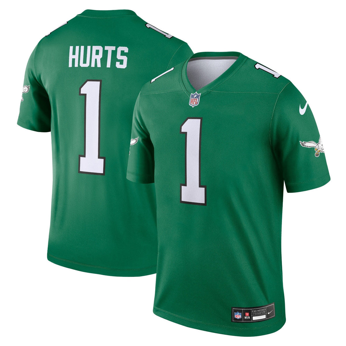 Jalen Hurts Philadelphia Eagles Nike Alternate Legend Jersey - Kelly Green football jersey product view 1