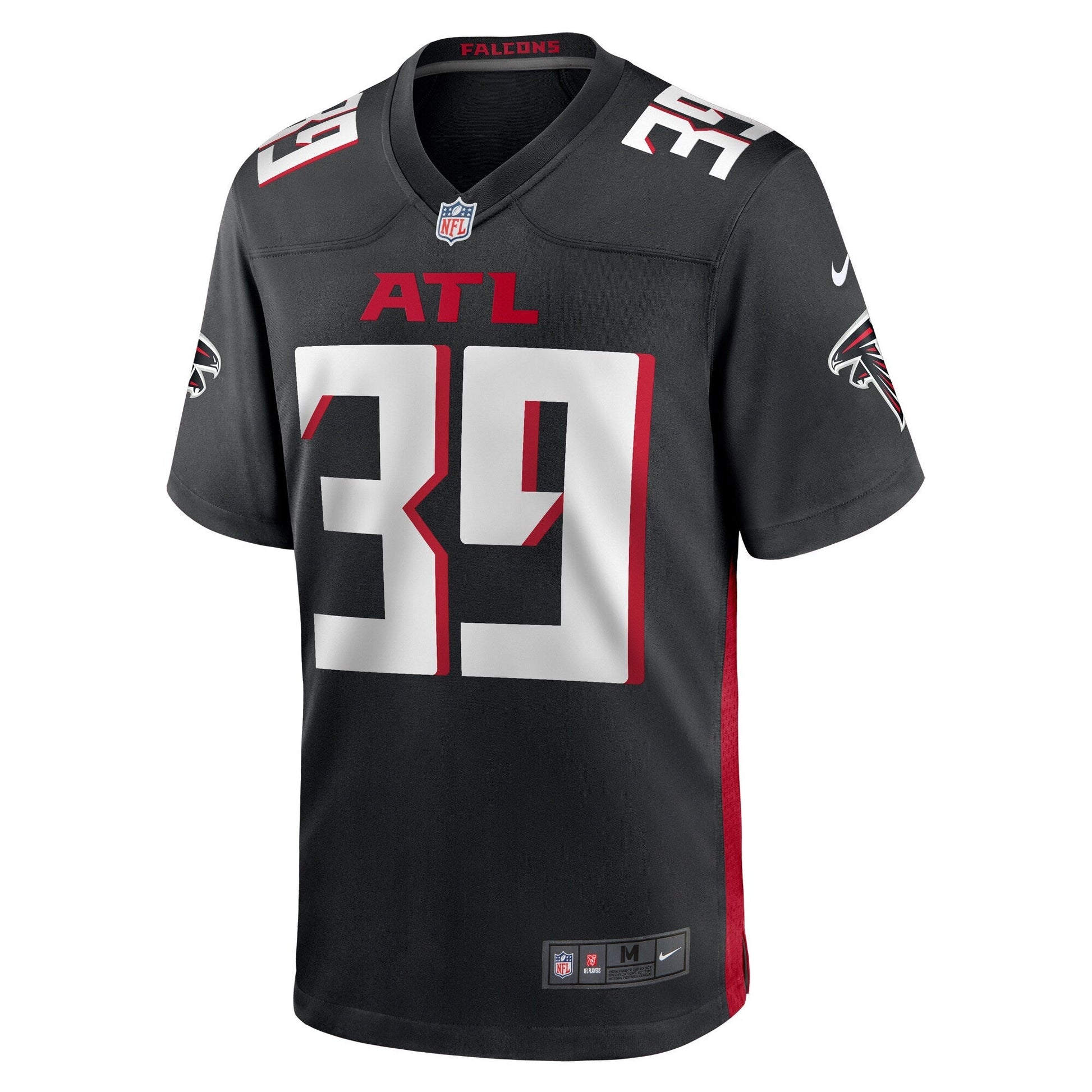 Jacob Saylors Atlanta Falcons Nike Game Jersey - Black football jersey product view 2