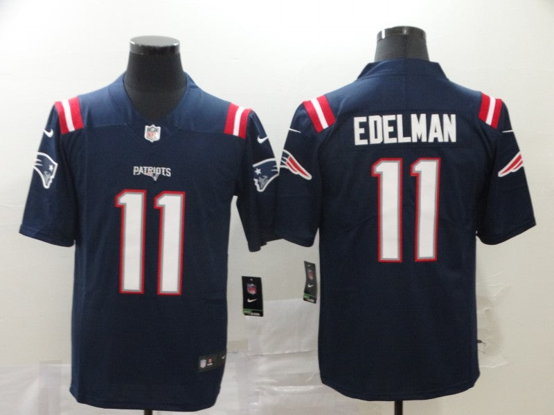 Men's New England Patriots Julian Edelman #11 Navy Game Jersey1 football jersey product view 1