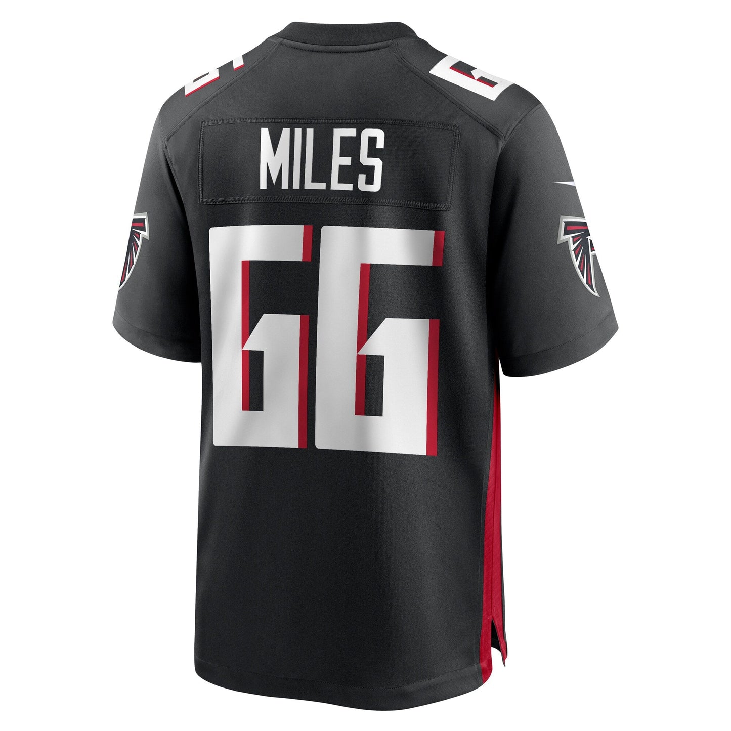 Joshua Miles Atlanta Falcons Nike Game Jersey - Black football jersey product view 3