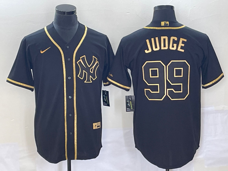 Men's New York Yankees Aaron Judge #99 Black Stitched Jersey1 baseball jersey product view 1