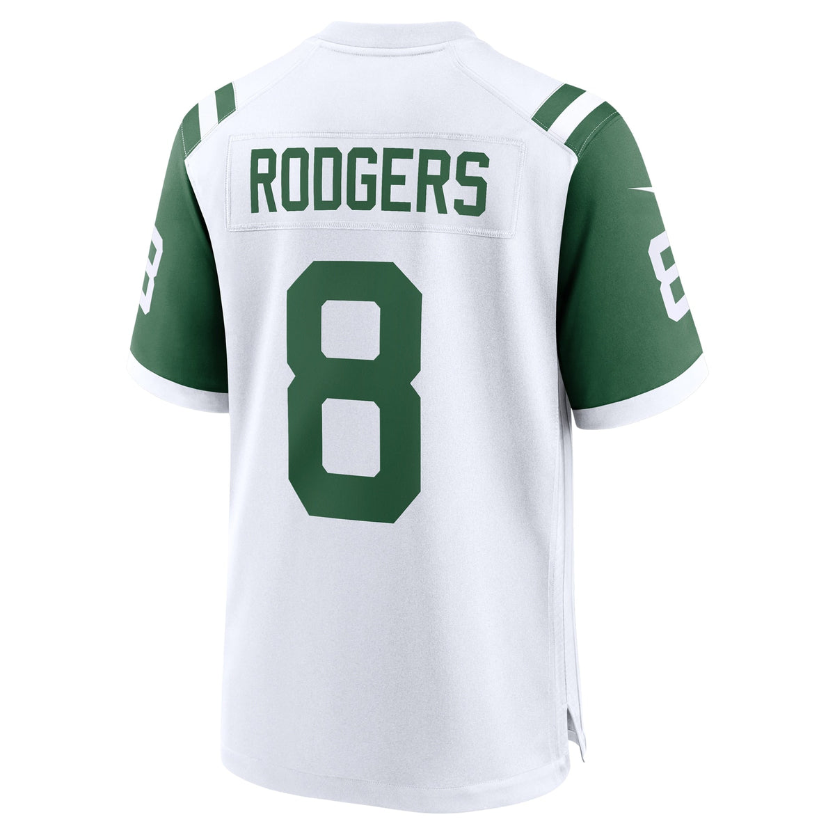 Aaron Rodgers New York Jets Nike Classic Alternate Game Jersey - White football jersey product view 3