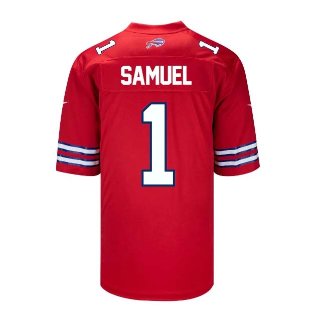 B.Bills #1 Curtis Samuel Player Red Game Jersey -American Stitched Football Jerseys football jersey product view 1