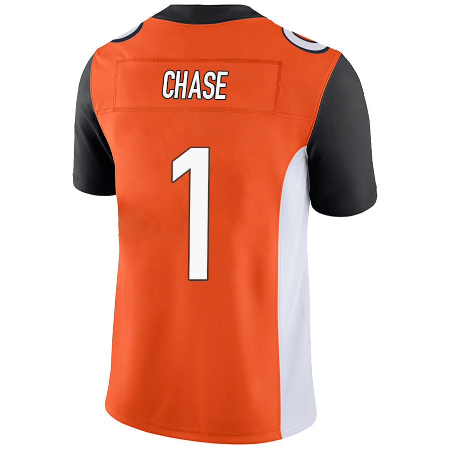 C.Bengals #1 Ja'Marr Chase Orange Player Game Stitched Football Jerseys football jersey product view 1