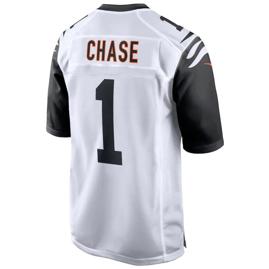 C.Bengals #1 Ja'Marr Chase White Player Vapor F.U.S.E. Limited Football Jerseys football jersey product view 1