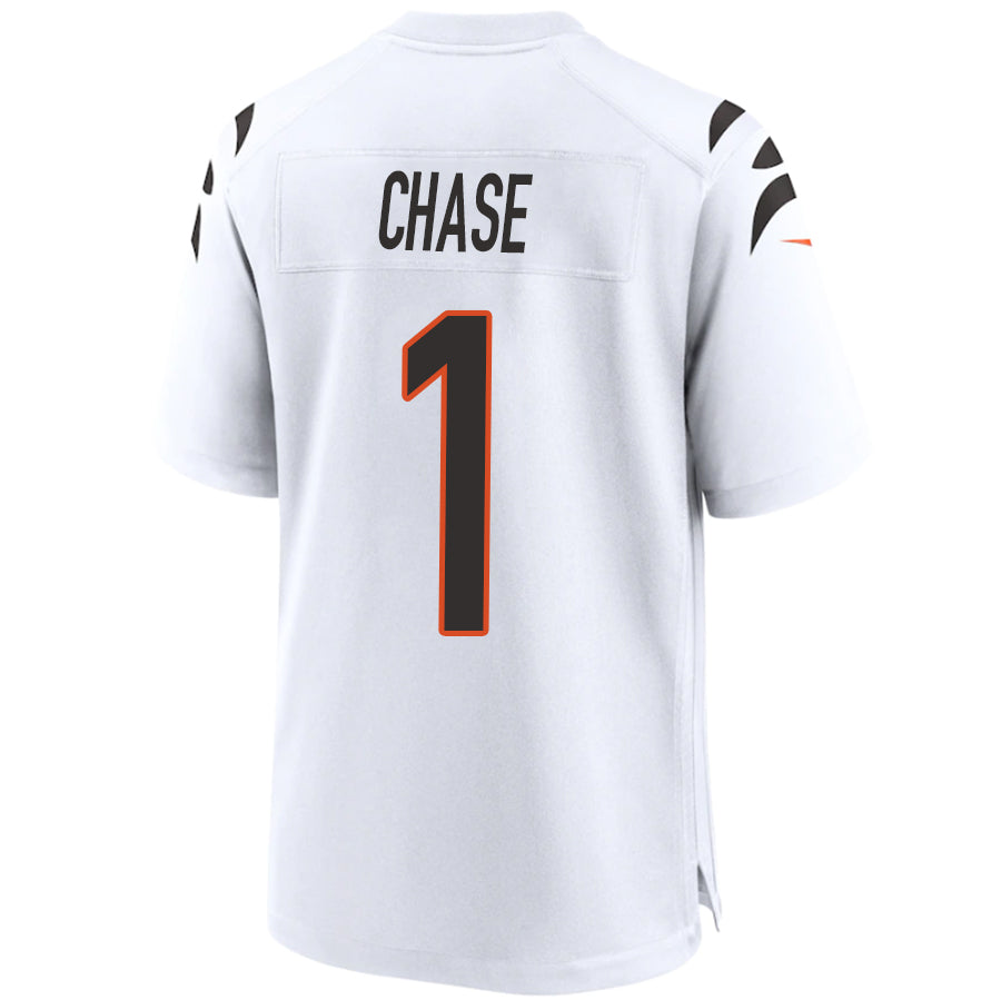 C.Bengals #1 Ja'Marr Chase White Stitched Player Game Football Jerseys football jersey product view 1