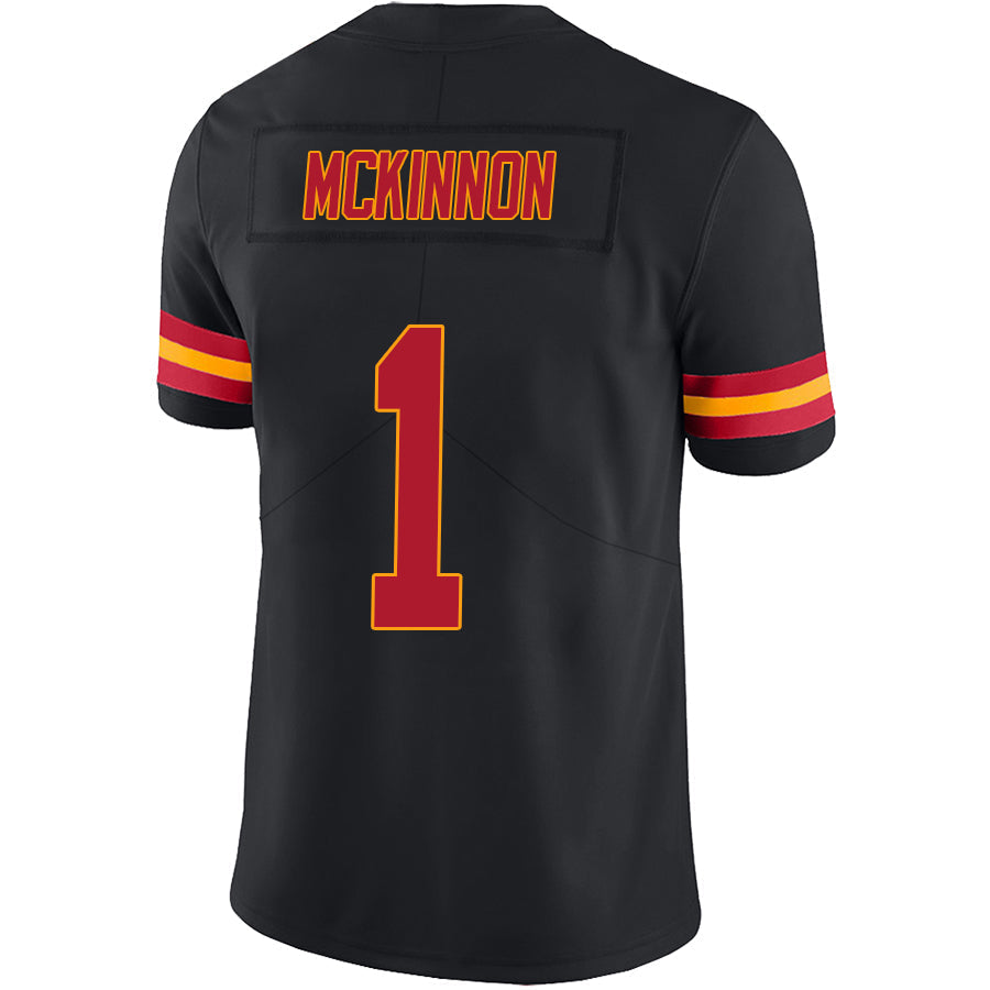 KC.Chiefs #1 Jerick McKinnon Black Stitched Player Game Football Jerseys football jersey product view 1