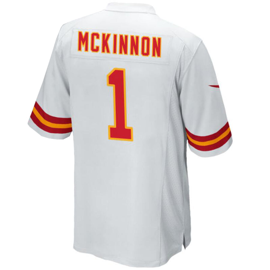 KC.Chiefs #1 Jerick McKinnon White Stitched Player Game Football Jerseys football jersey product view 1