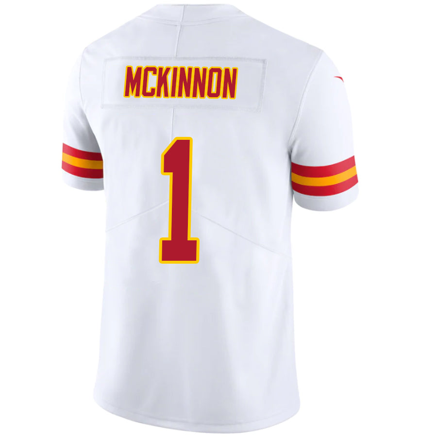 KC.Chiefs #1 Jerick McKinnon White Stitched Player Vapor Game Football Jerseys football jersey product view 1
