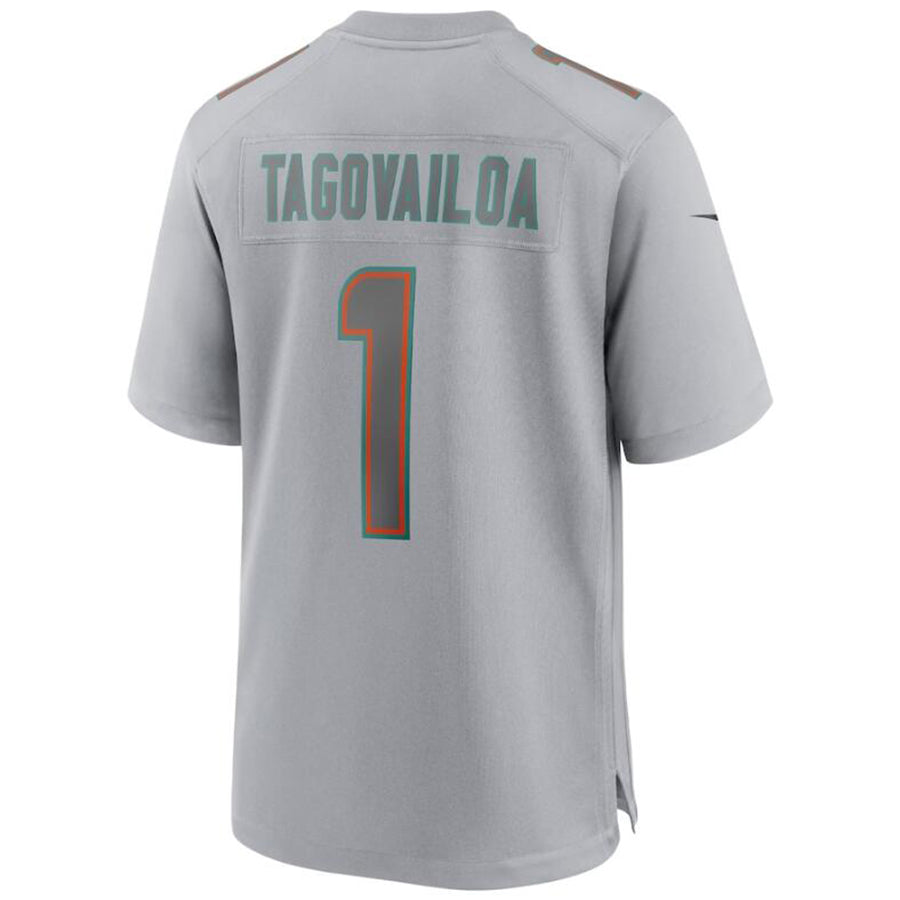 #1 Tua Tagovailoa Player M.Dolphins Gray Game Stitched Football Jerseys football jersey product view 1