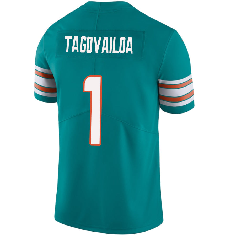 #1 Tua Tagovailoa Player M.Dolphins Green Vapor F.U.S.E. Limited Football Jerseys football jersey product view 1