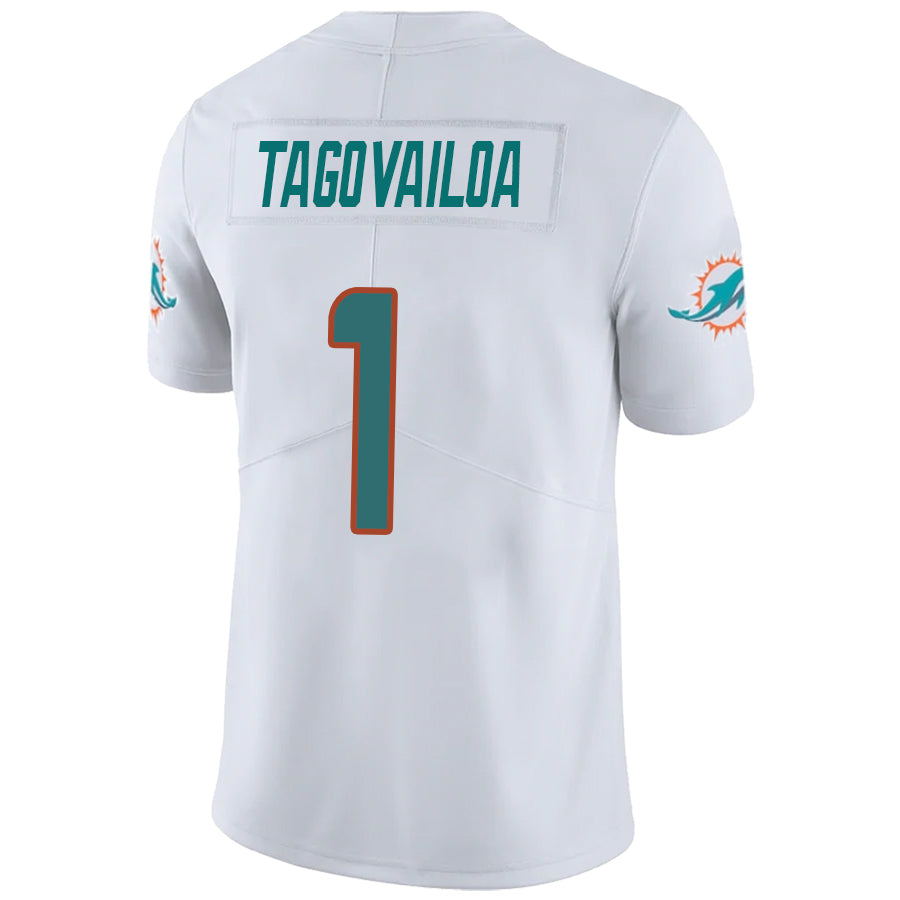 #1 Tua Tagovailoa Player M.Dolphins White Vapor F.U.S.E. Limited Football Jerseys football jersey product view 1