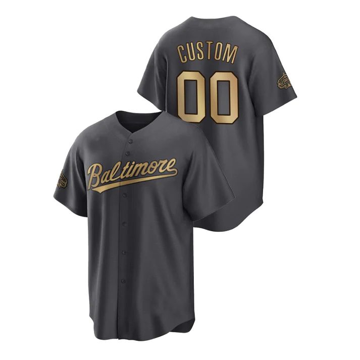 Baseball Jerseys Custom Baltimore Orioles Black 2022 All Star Men Youth Women Stitched Jersey baseball jersey product view 1