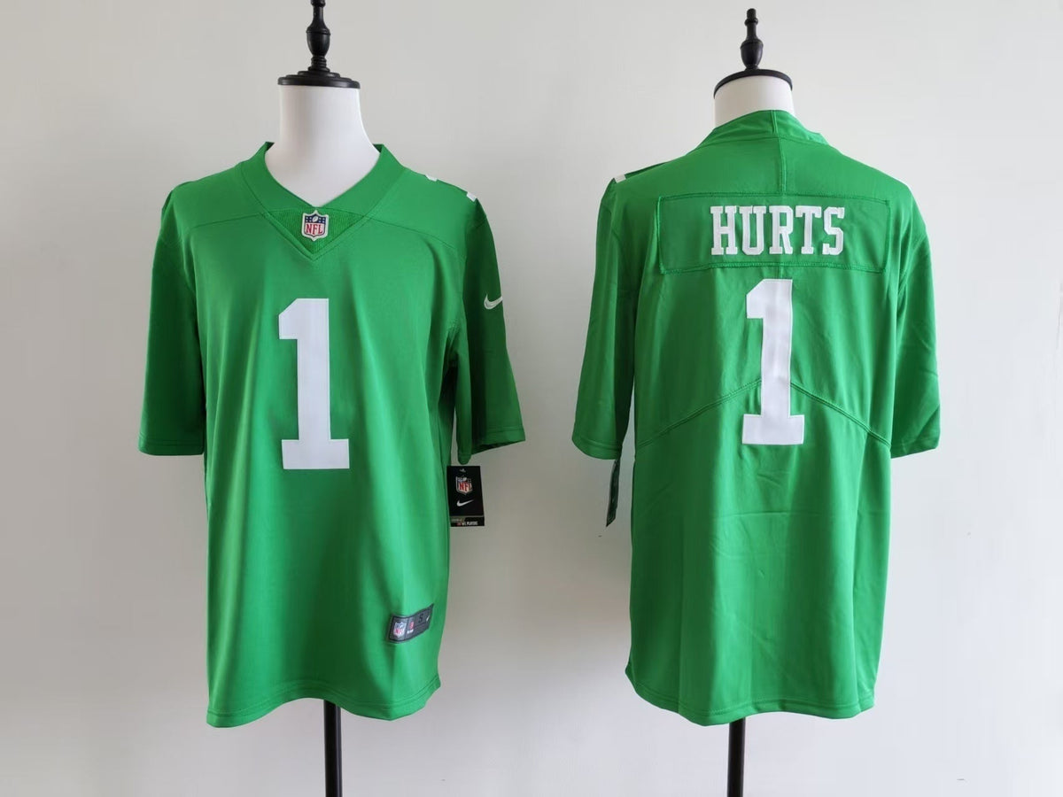 Men's Philadelphia Eagles Jalen Hurts Nike Jersey-green-Digital without black borders football jersey product view 1