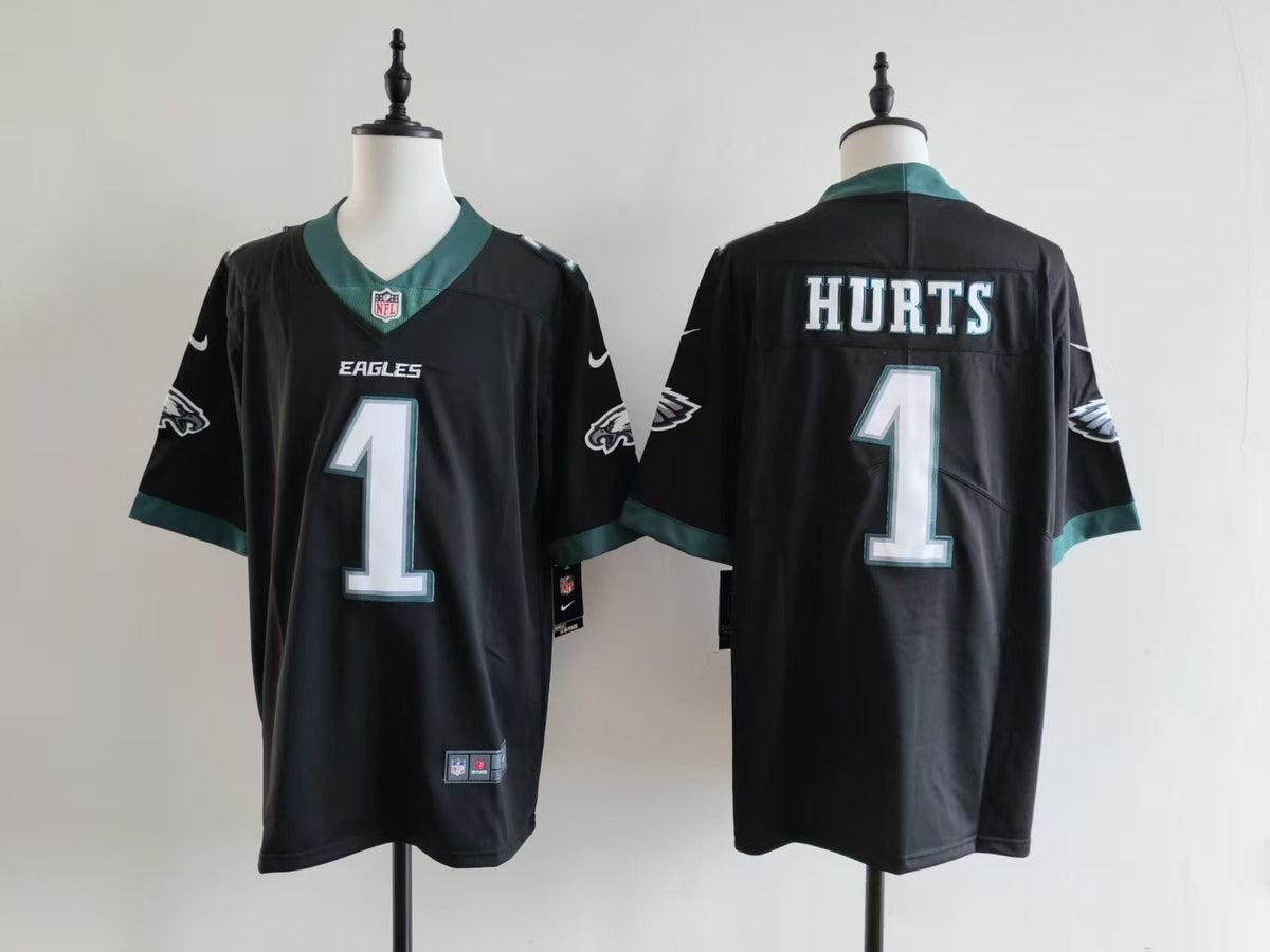 Men's Philadelphia Eagles Jalen Hurts Nike Jersey-Black football jersey product view 1
