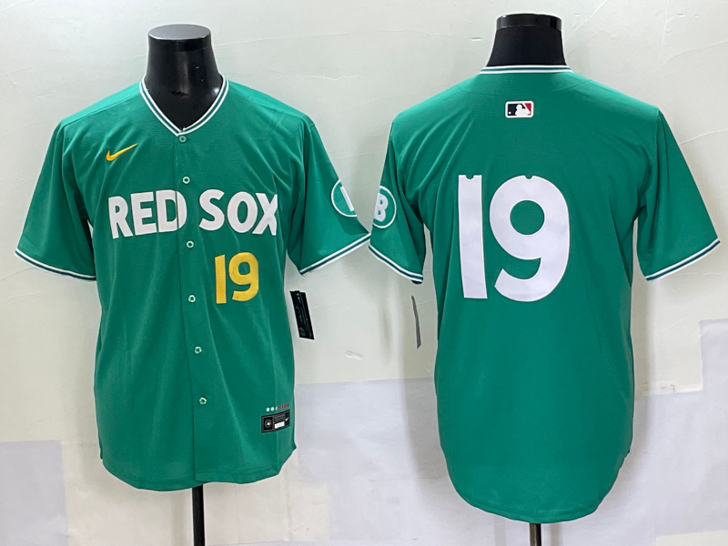 Men's Boston Red Sox Roman Anthony #19 Green 2025 City Connect Limited Player Jersey baseball jersey product view 1