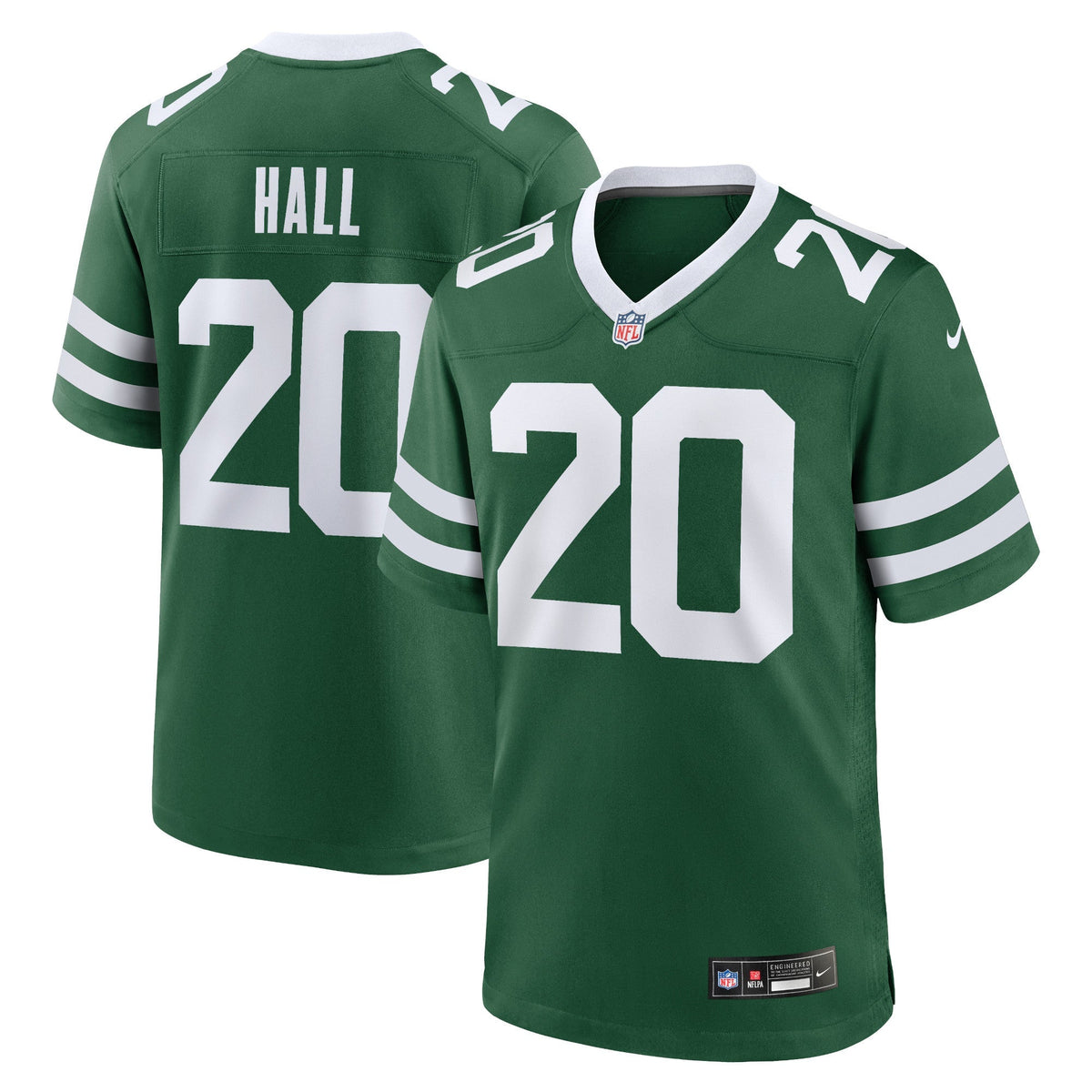 Breece Hall New York Jets Nike Game Jersey - Legacy Green football jersey product view 1