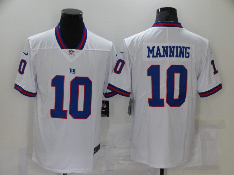 Men's New York Giants Eli Manning #10 White Game Jersey2 football jersey product view 1
