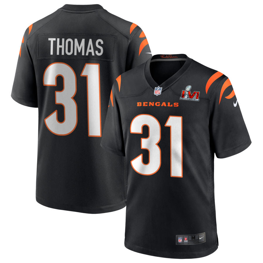 Michael Thomas Cincinnati Bengals Nike Super Bowl LVI Game Jersey - Black football jersey product view 1