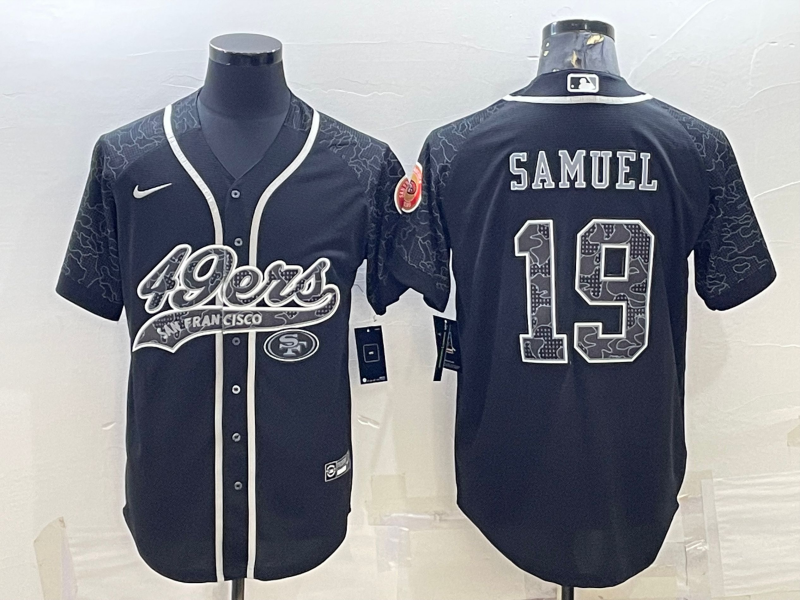 Men's San Francisco 49ers Deebo Samuel #19 Black Retired Player RFLCTV Limited Jersey1 Joint Edition football jersey product view 1