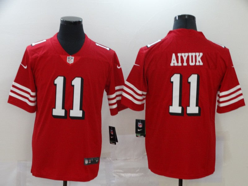Men's San Francisco 49ers Brandon Aiyuk #11 Red Game Player Jersey1 football jersey product view 1