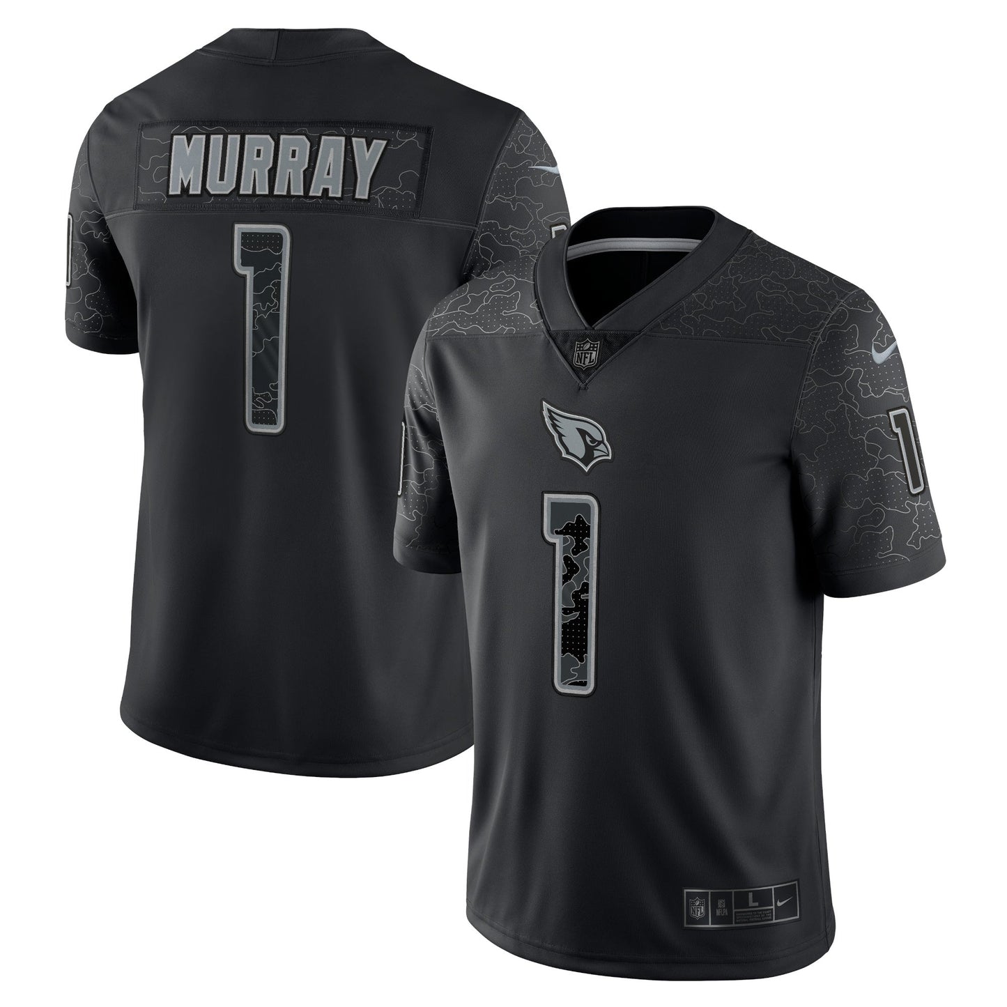 Kyler Murray Arizona Cardinals Nike RFLCTV Limited Jersey - Black football jersey product view 1
