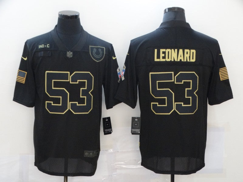 Men's Indianapolis Colts Darius Leonard #53 Black Game Jersey1 football jersey product view 1