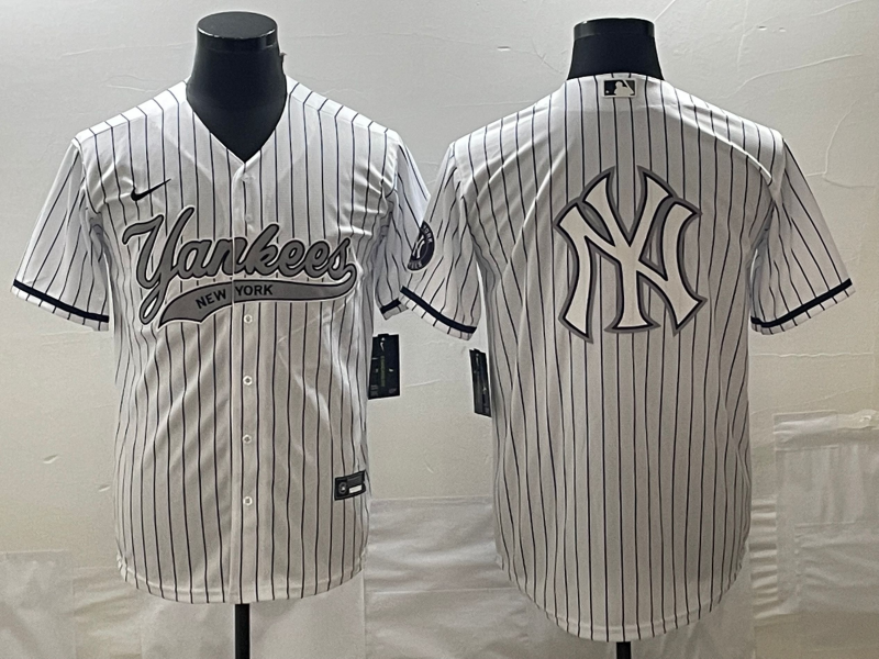 Men's New York Yankees White Player Jersey1 Joint Edition baseball jersey product view 1