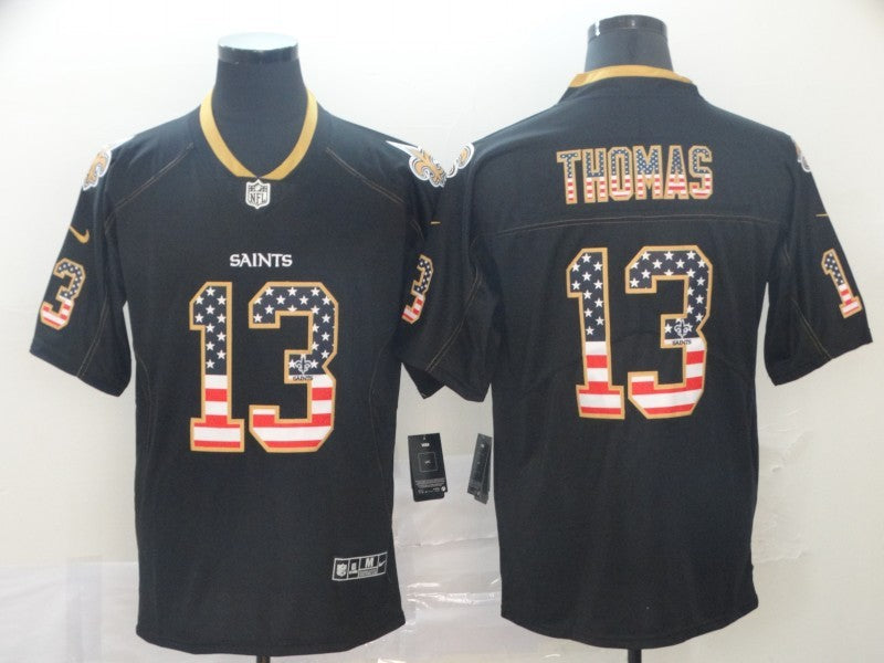 Men's New Orleans Saints #13 Michael Thomas Black Team Game Jersey1 football jersey product view 1