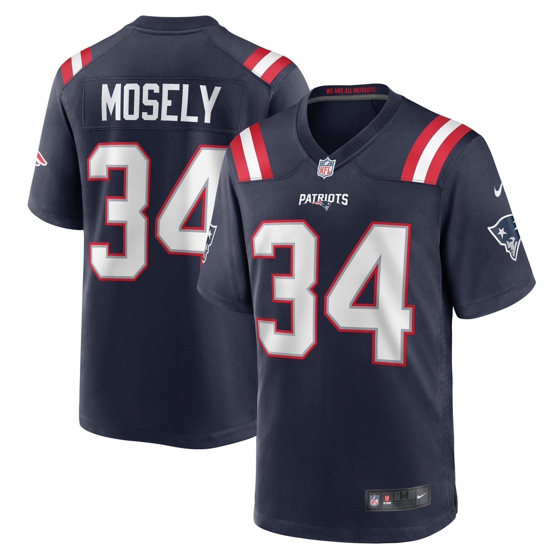 Quandre Mosely New England Patriots Nike Home Game Jersey - Navy football jersey product view 1